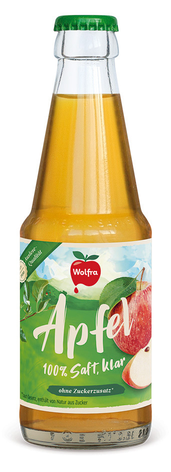 Wolfra Apfelsaft klar  12 x 0,2 Liter