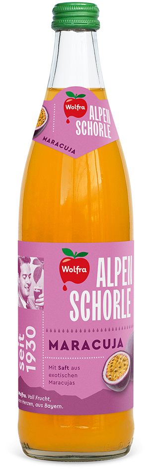 Wolfra Alpenschorle Maracuja 20 x 0,5 Liter