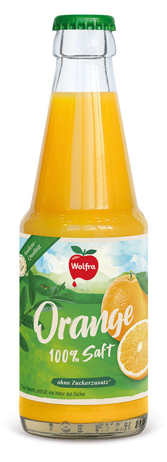 Wolfra Orangensaft 100%  12 x 0,2 Liter
