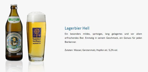 Augustiner Lagerbier hell 0,5