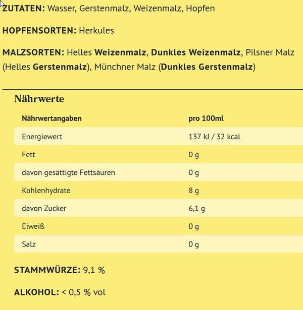 Paulaner Weißbier-Zitrone alkoholfrei 0,5