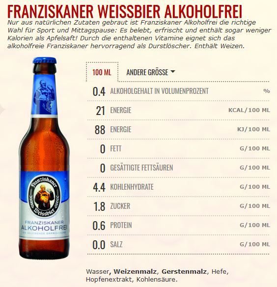 Franziskaner Weißbier alkoholfrei 0,5