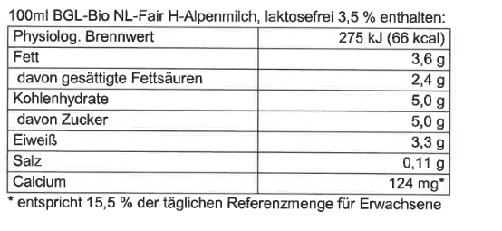 Berchtesgardener BIO Minus L H-Milch 3,5%
