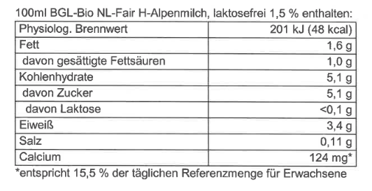 Berchtesgardener BIO Minus L H-Milch 1,5%