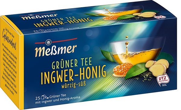 Messmer Grüner Tee  Ingwer Honig 25 Btl.
