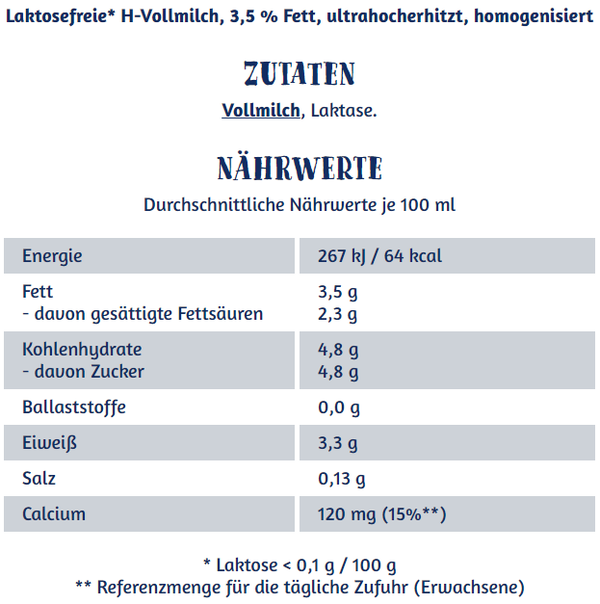 Minus L laktosefreie H-Milch 3,5% Vollmilch 10x1,0